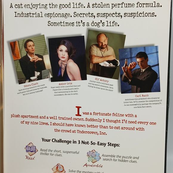 Vintage Under Cover Cat Mystery Story Jigsaw Puzzle 1996 Bepuzzled New Sealed - Picture 5 of 7